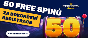 Registrujte se u Forbes casina a získejte 50 free spinů i bez promo kódu Registrujte se u Forbes casina a získejte 50 free spinů i bez promo kódu