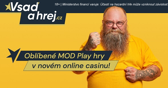 Vsaď a hrej online casino s unikátními MOD PLAY automaty