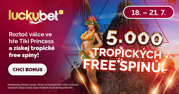 Zahrejte si až o 5.030 free spinů v casinu LuckyBet