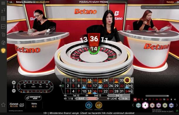 Betano live ruleta