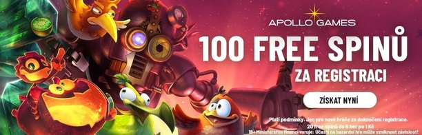 Získejte za svou registraci u Apollo Games 100 free spinů